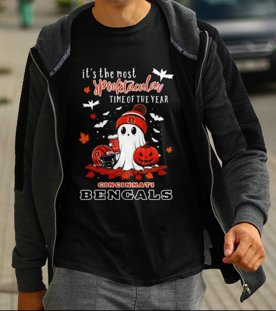 Cincinnati Bengals Halloween Ghost It's The Most Spooktacular Time Of The Year 2026 T-Shirt