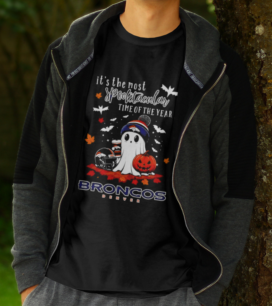 Denver Broncos Halloween Ghost Spooktacular Time Of The Year 2026 T-Shirt