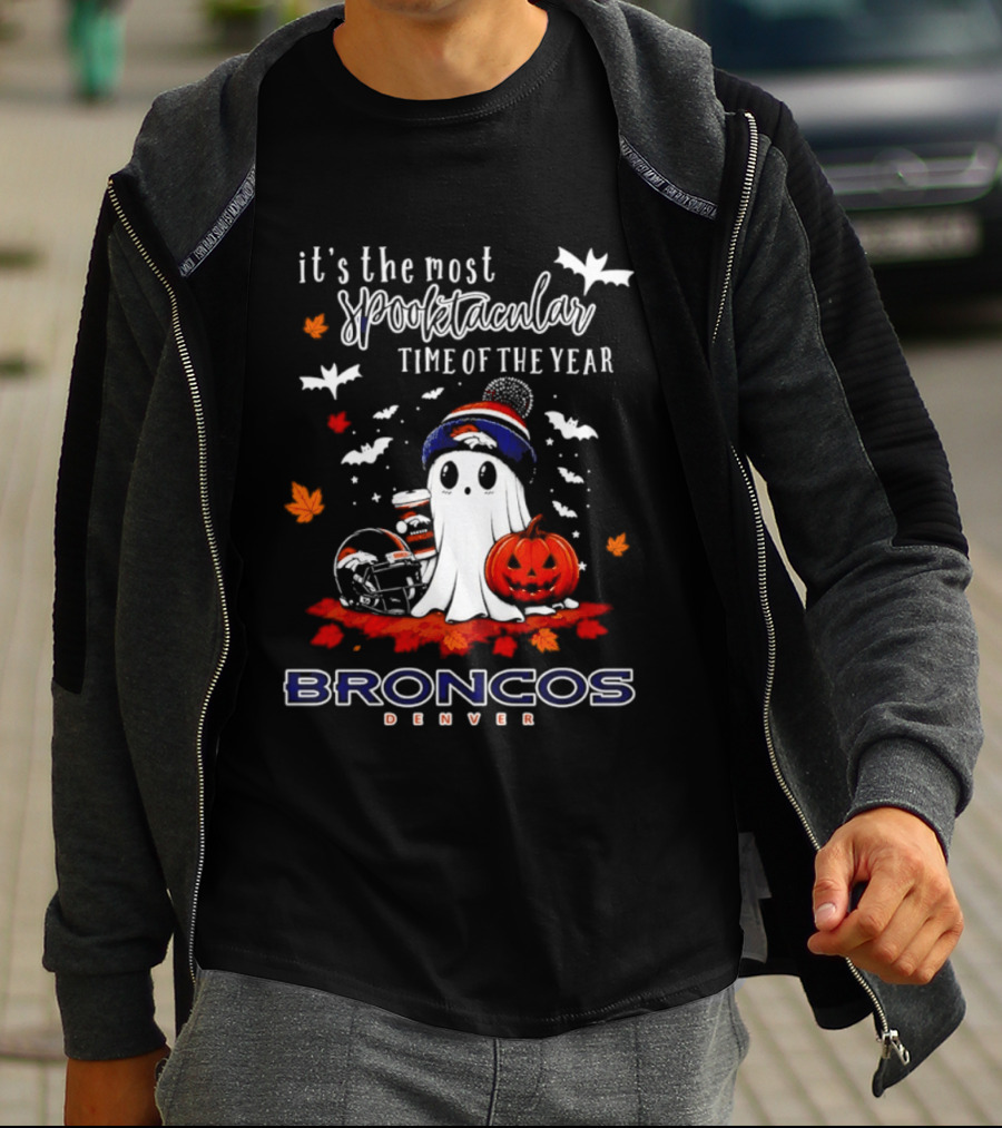 Denver Broncos Halloween Ghost Spooktacular Time Of The Year 2026 T-Shirt