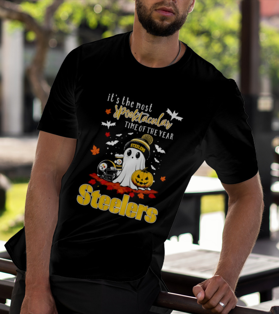 Pittsburgh Steelers Halloween 2026 Spooktacular Time Ghost Pumpkin Football T-Shirt