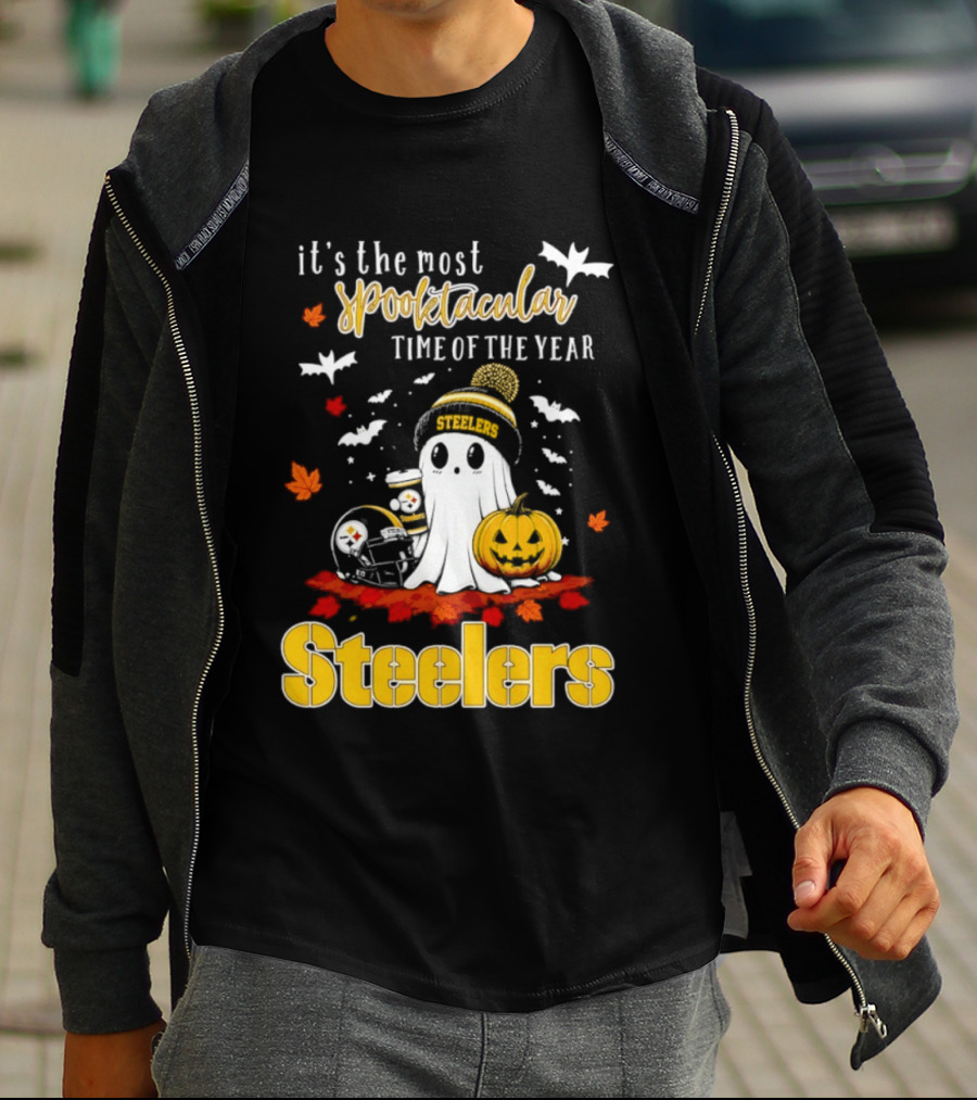 Pittsburgh Steelers Halloween 2026 Spooktacular Time Ghost Pumpkin Football T-Shirt