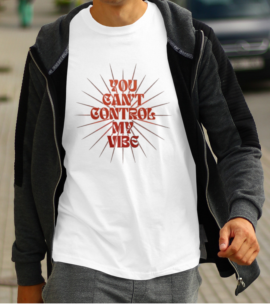 You Can't Control My Vibe Retro Sunburst T-Shirt