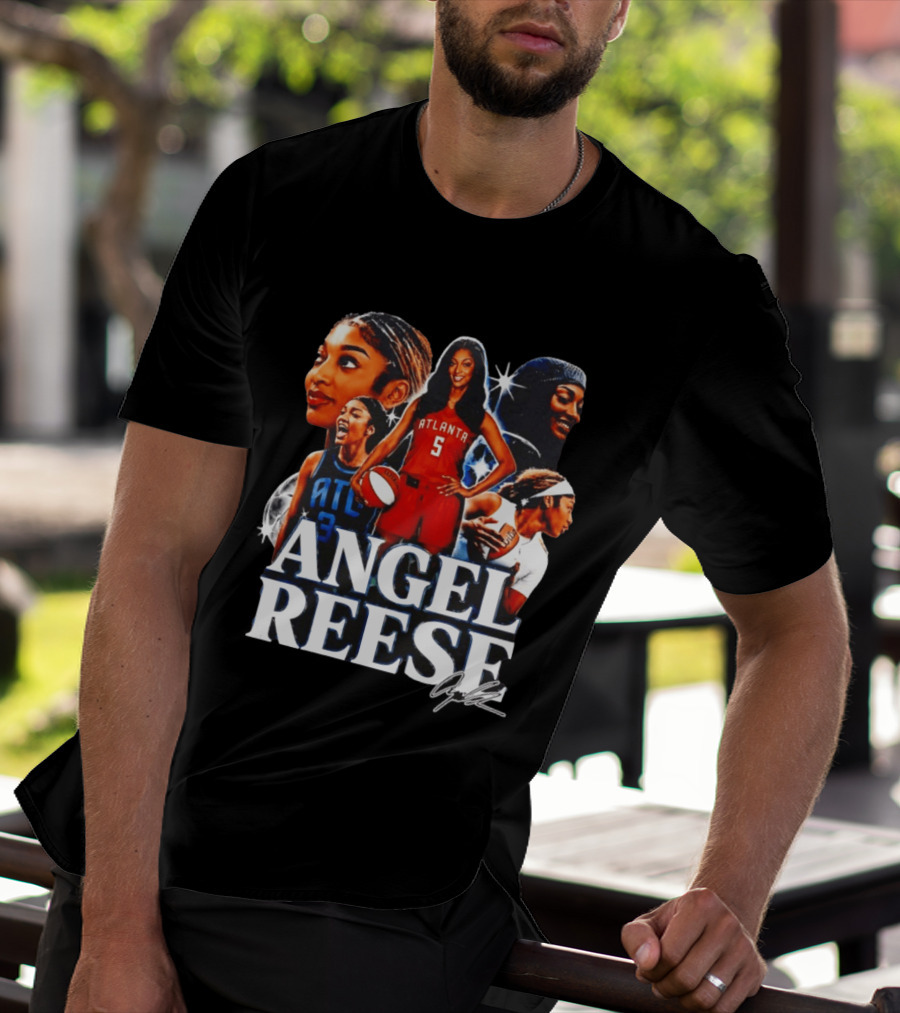 Angel Reese Atlanta Basketball Star Collage T-Shirt