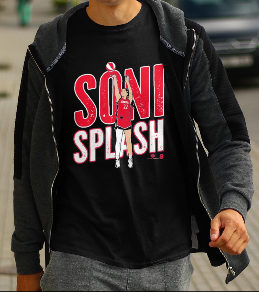 Soni Splash Basketball Player Red Uniform Number 22 T-Shirt