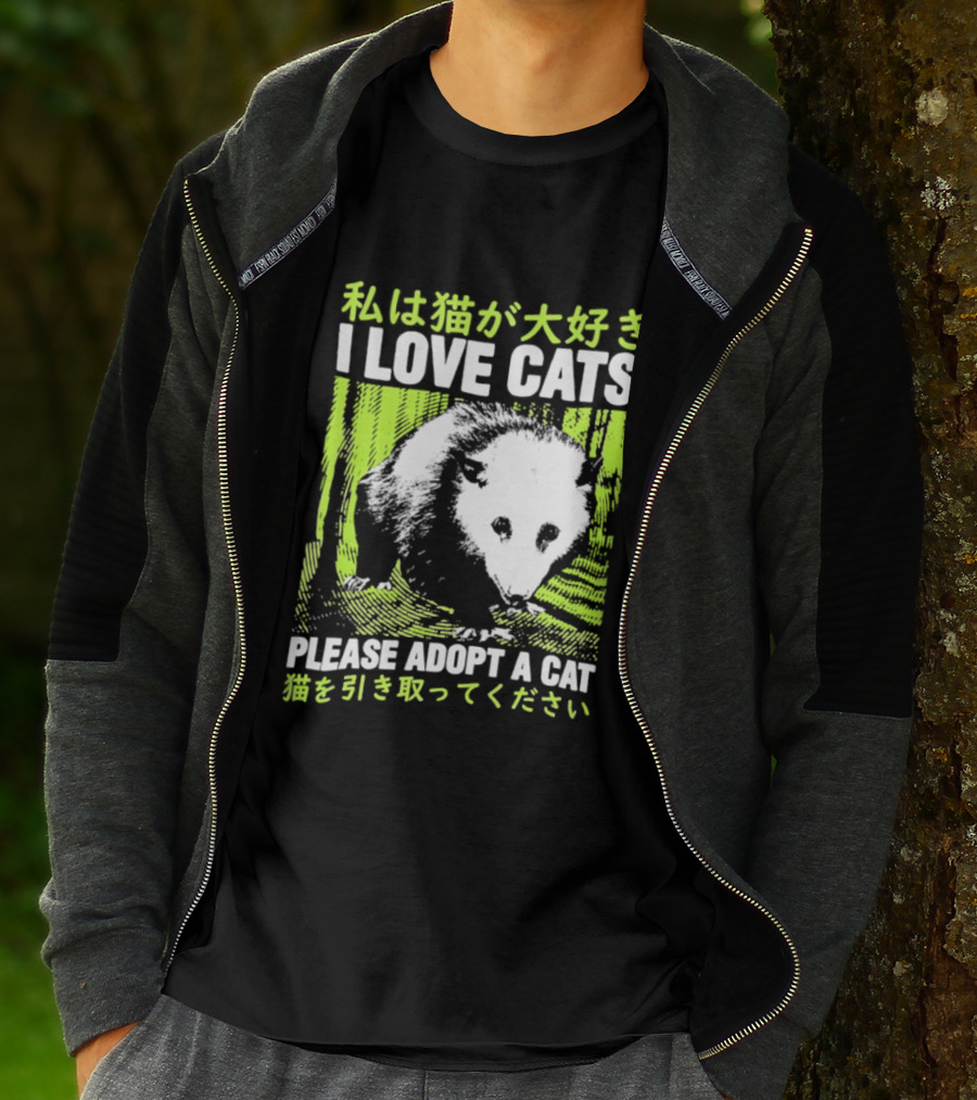 I Love Cats Please Adopt A Cat T-Shirt