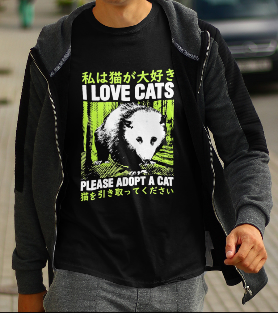 I Love Cats Please Adopt A Cat T-Shirt