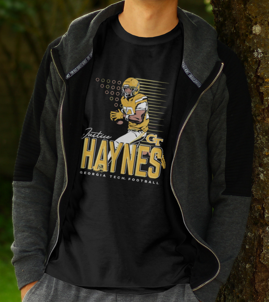 Justice Haynes Georgia Tech Yellow Jackets Football GT T-Shirt
