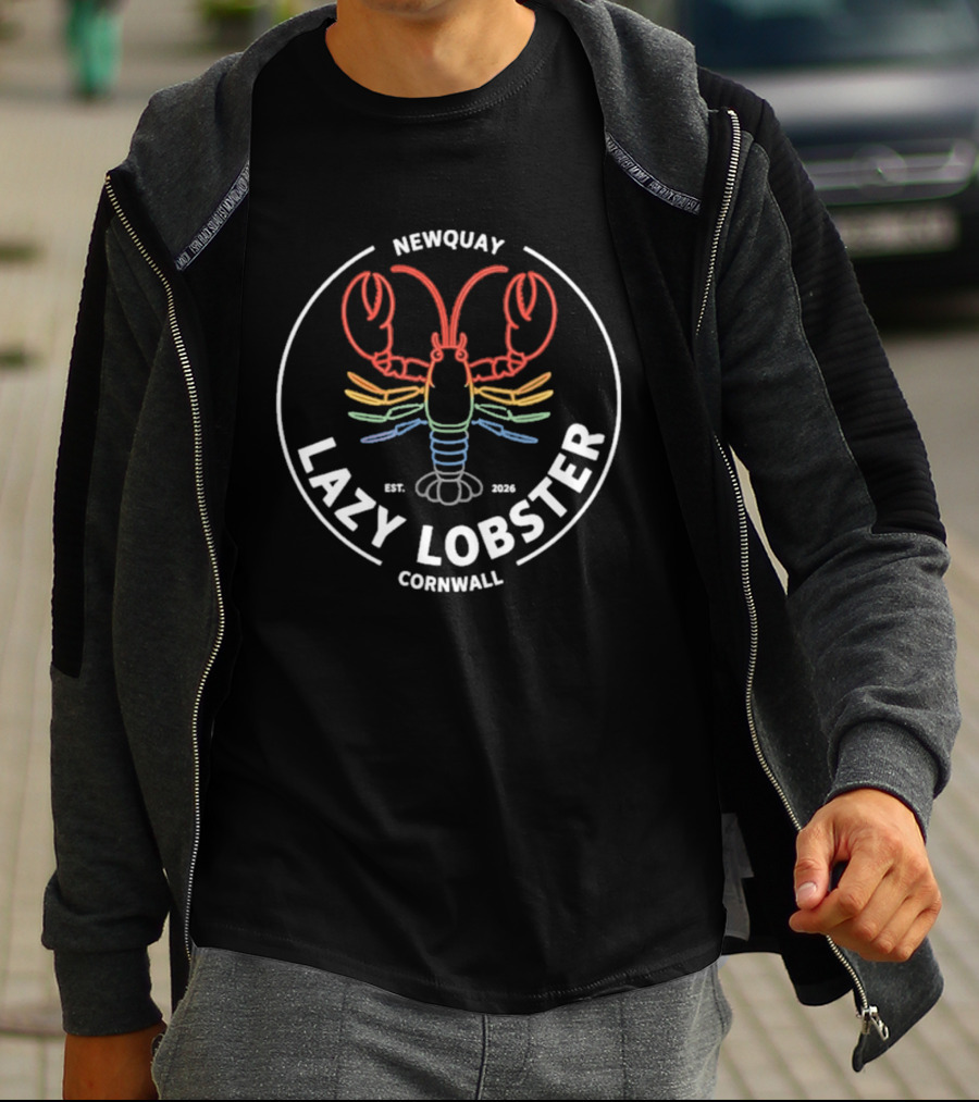 Newquay Lazy Lobster Cornwall T-Shirt