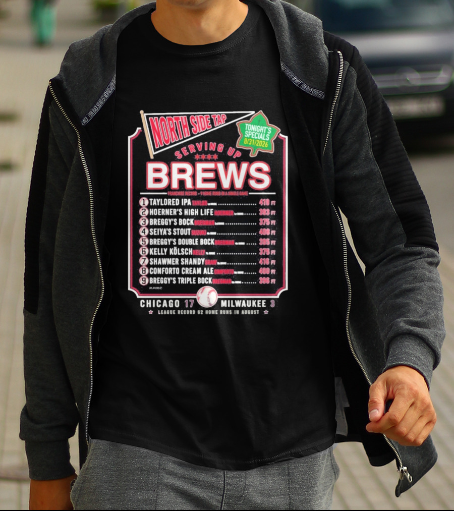 North Side Tap Serving Brews Tonight's Specials Taylored IPA Hoerner's High Life Breggy's Bock T-Shirt