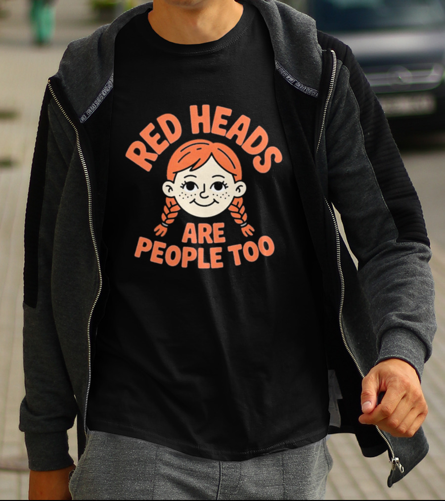 Red Heads Are People Too Cartoon Character With Braided Hair T-Shirt