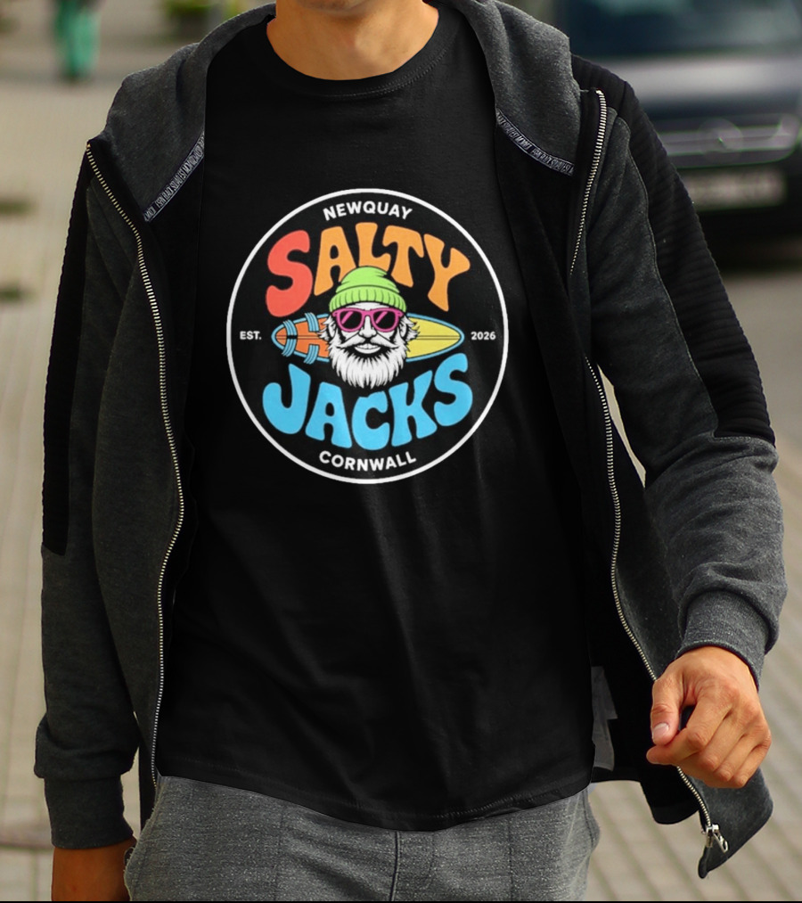 Newquay Salty Jacks Surf Shack Cornwall Est. 2026 T-Shirt