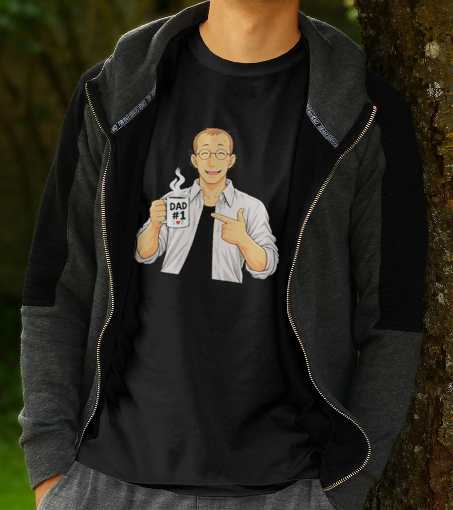 Shou Tucker Dad #1 Anime Character Holding A Cup T-Shirt