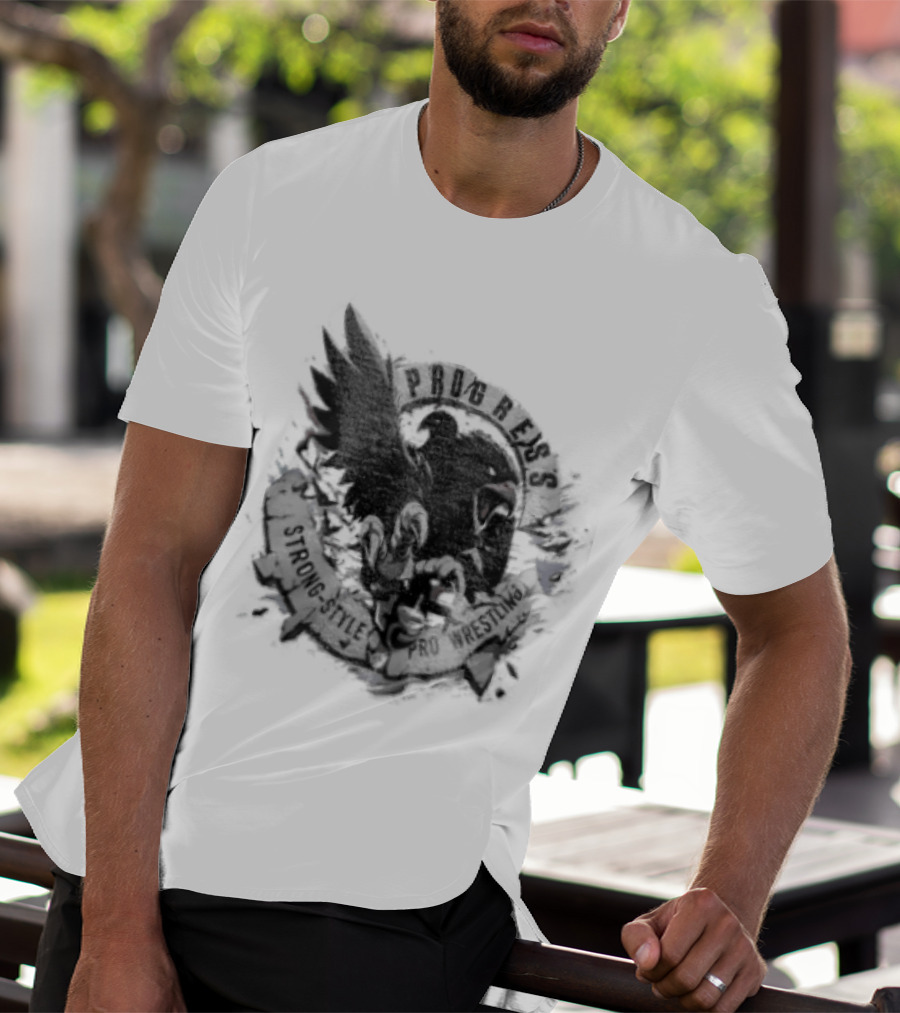 Progress Wrestling Eagle Strong Style Pro Wrestler T-Shirt