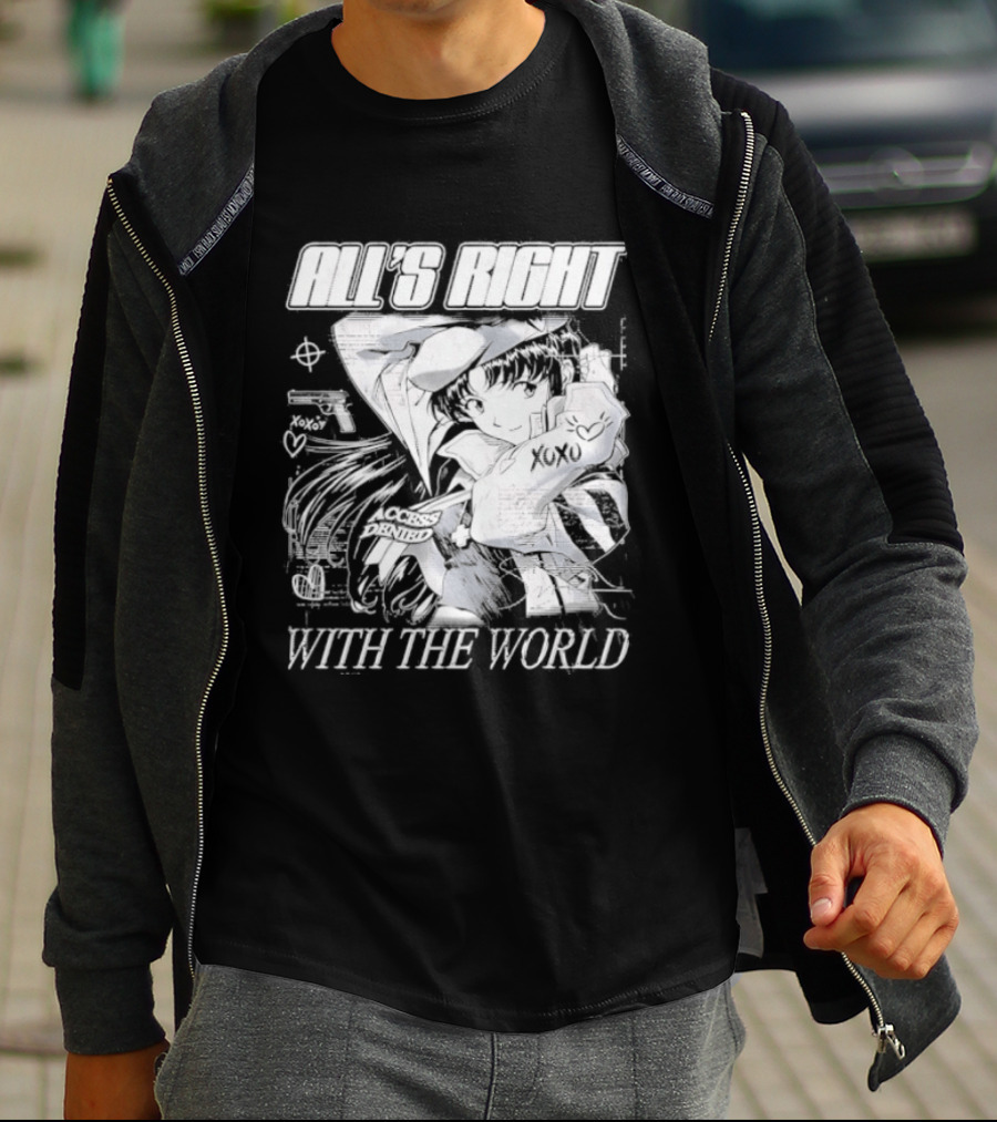 All's Right With The World Misato Katsuragi 90s Anime T-Shirt