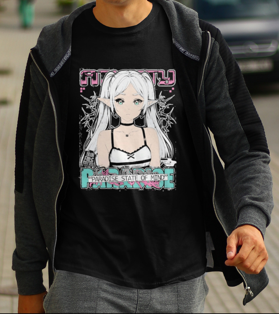 Best Frieren Paradise State Of Mind Anime Aesthetic Elf Girl T-Shirt