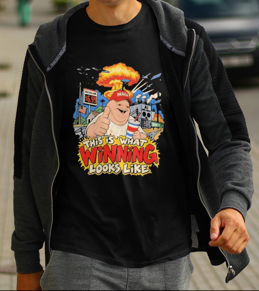 MAGA Wojak This Is What Winning Looks Like Explosive Parody Scene T-Shirt