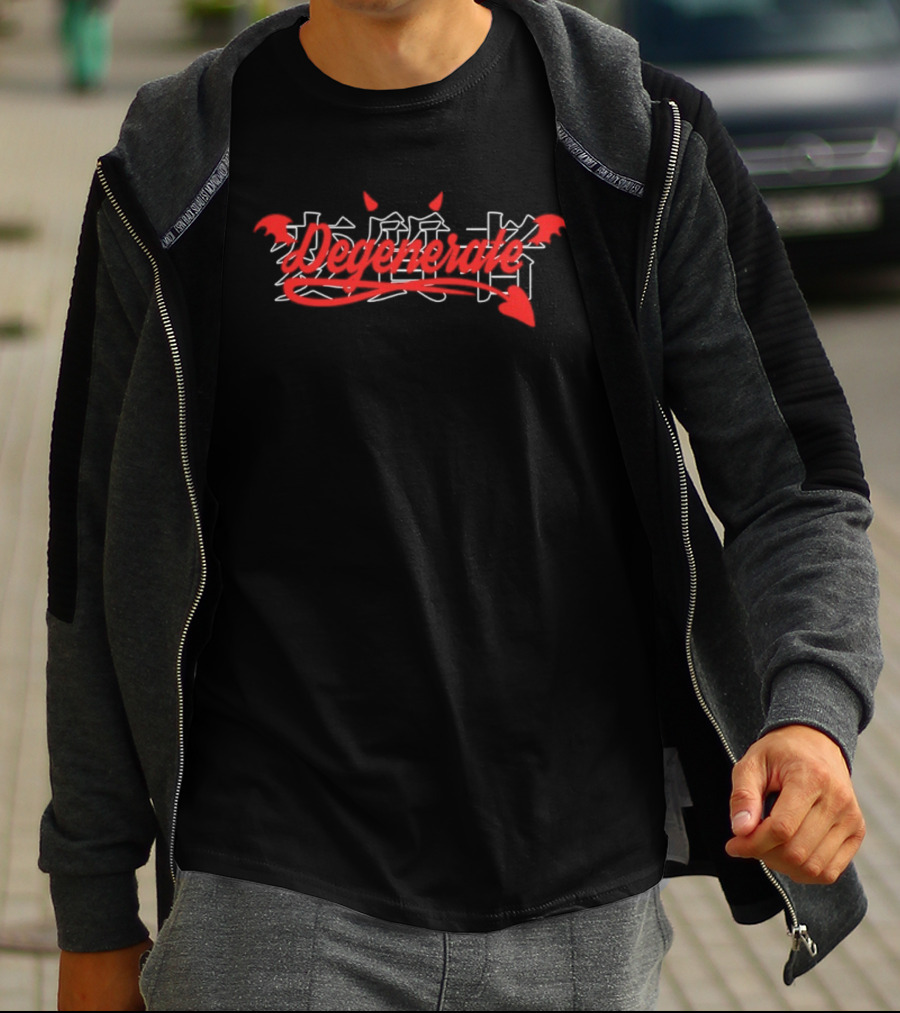 Degenerate Red Devil Wings And Tail T-Shirt