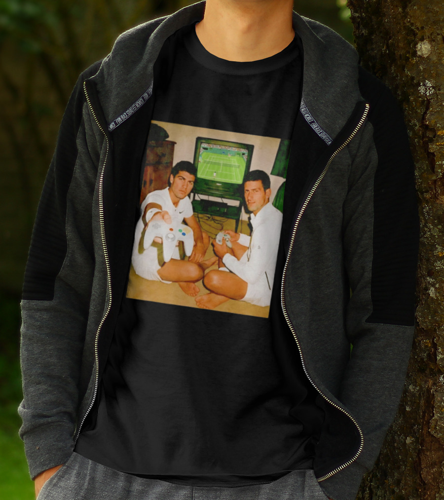 Novak Djokovic Carlos Alcaraz Gaming Showdown T-Shirt