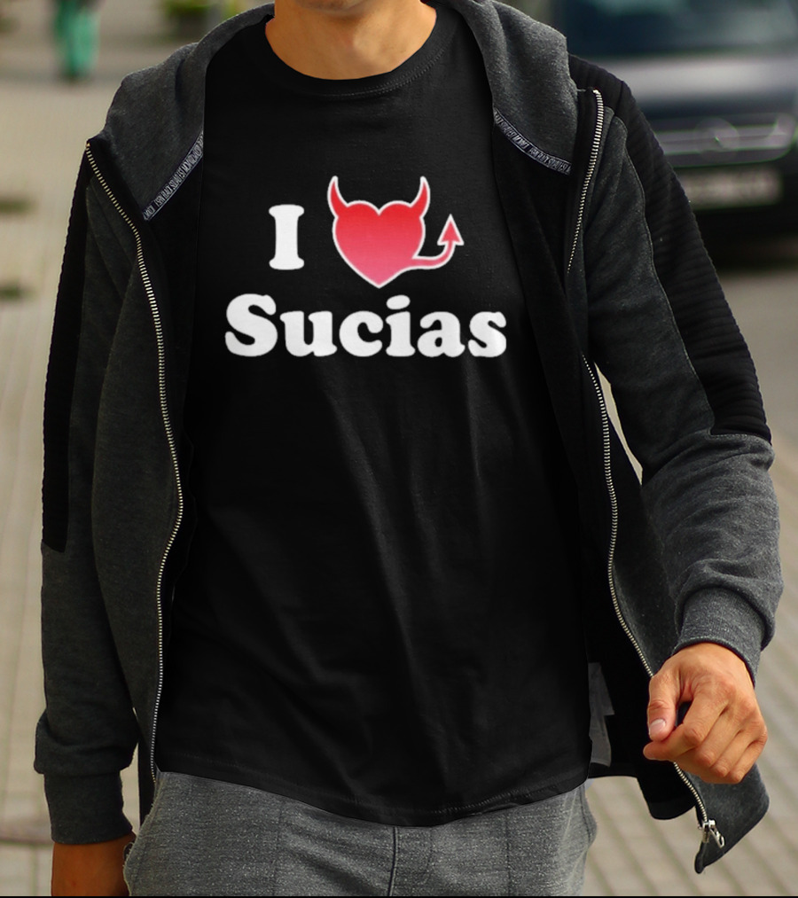 I Love Sucias Heart Devil Tail T-Shirt