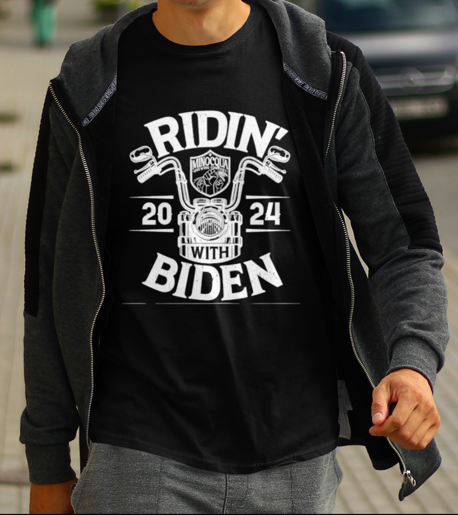 Ridin' With Biden 2024 Minocqua Brewing Company T-Shirt