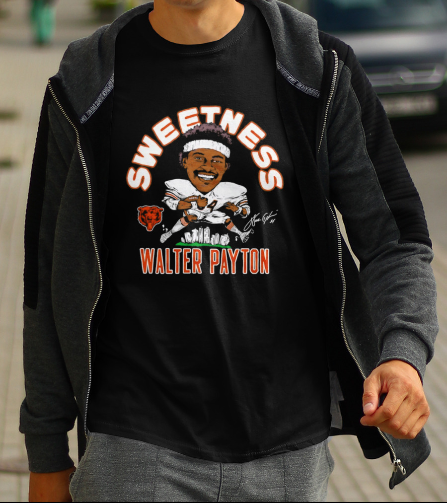 Sweetness Walter Payton Chicago Bears Caricature T-Shirt