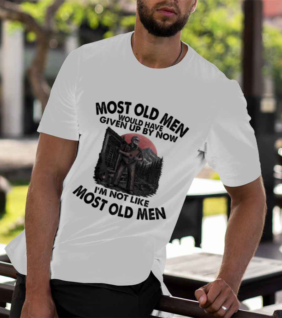 Most Old Men Would Have Given Up By Now Autoharp I'm Not Like Most Old Men T-Shirt