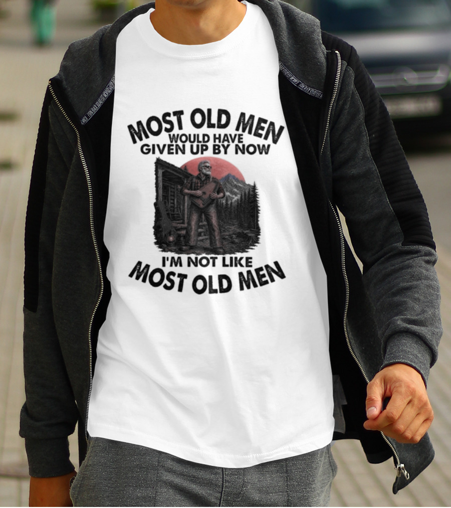 Most Old Men Would Have Given Up By Now Autoharp I'm Not Like Most Old Men T-Shirt