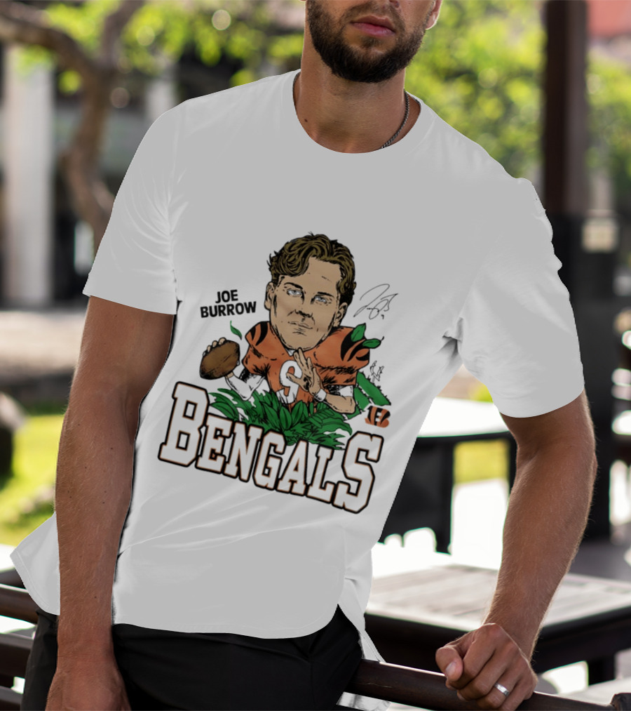 Joe Burrow Bengals Football Caricature Cincinnati T-Shirt