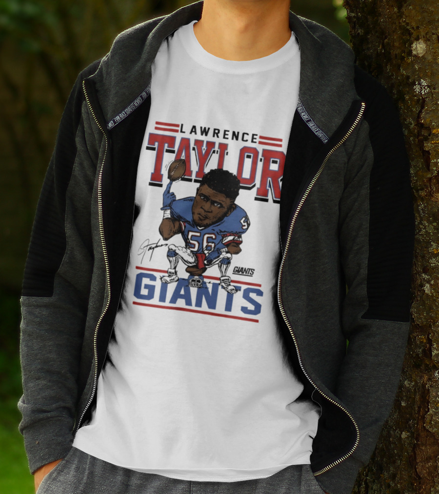 Lawrence Taylor Giants Football Caricature Number 56 T-Shirt