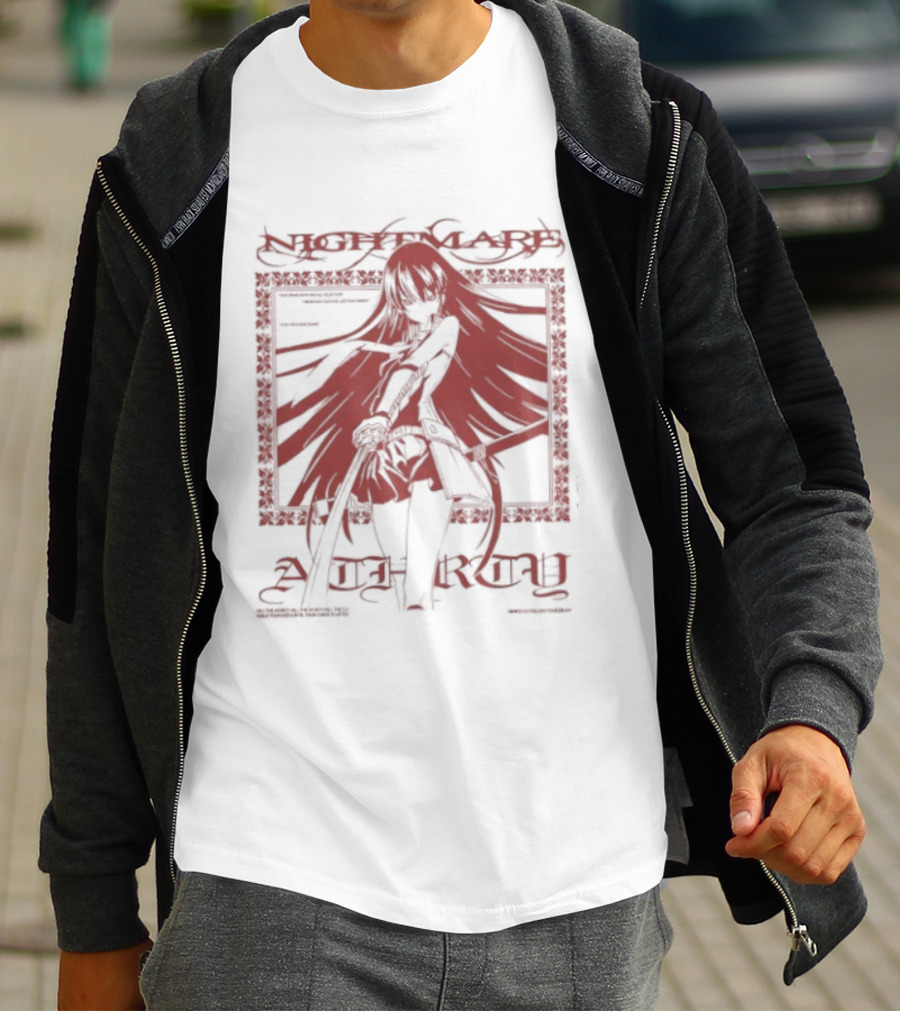 Nightmare Athrty Anime Girl Sword Art Magic Mics Time Warp Famco Brands T-Shirt
