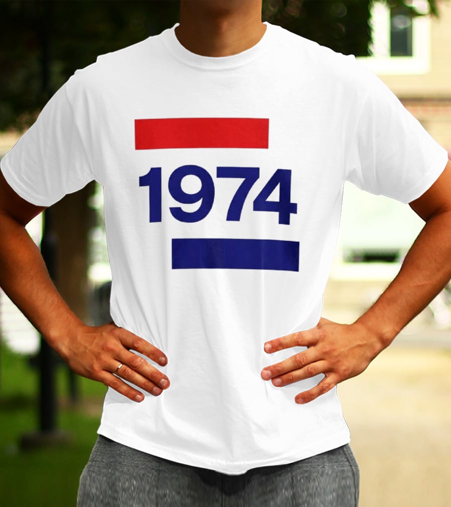 Chris Martin 1974 Vintage Blue And Red Stripes T-Shirt