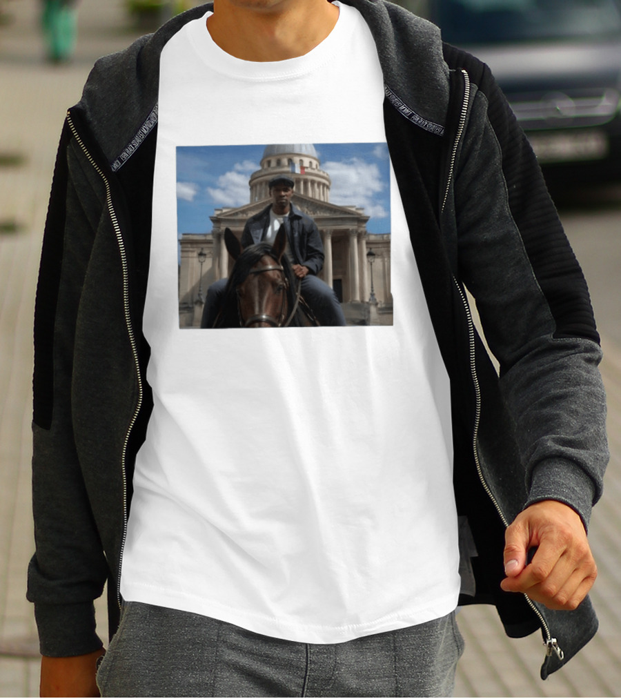 Dolly Parton Lupin Part 4 Assane Diop Horse Riding Pantheon Paris Netflix Series T-Shirt