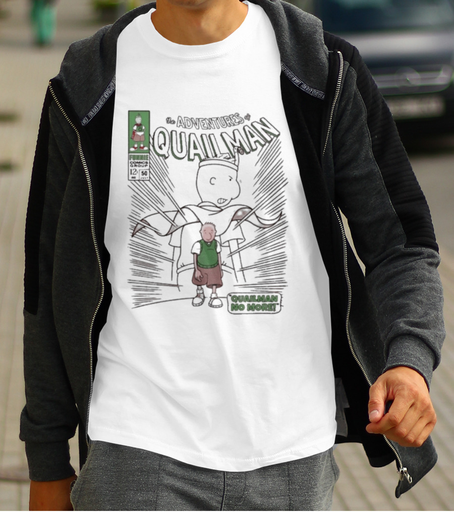 The Adventures Quailman No More Comic Style Retro Hero T-Shirt
