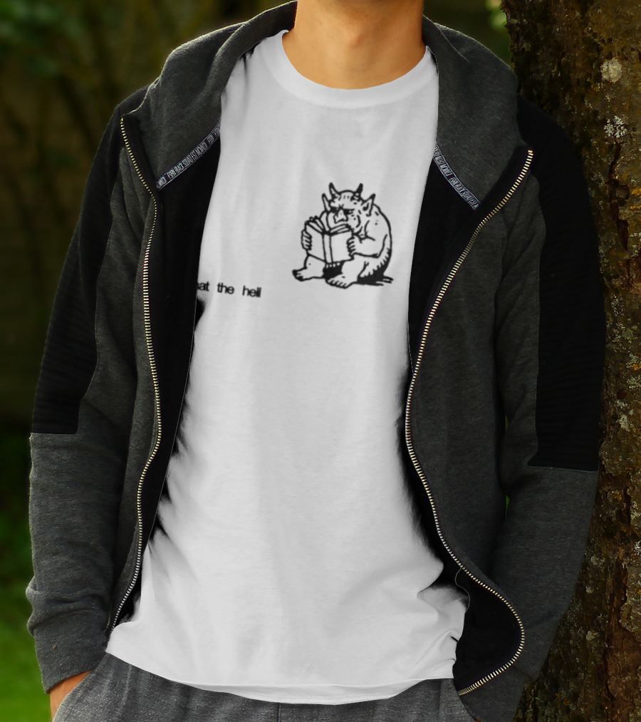 What The Hell Devil Reading Book What The Hell T-Shirt