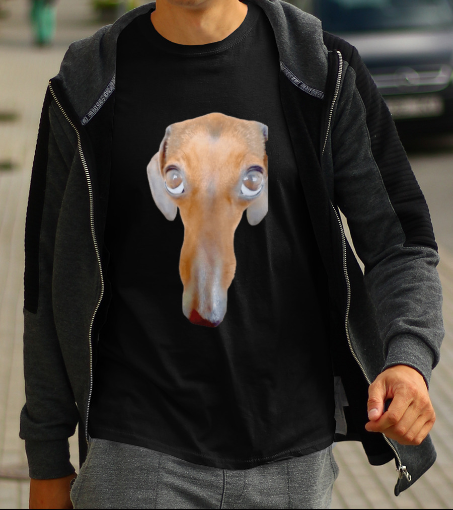 Big Ol Weiner Dog Dachshund Puppy Face Funny Novelty T-Shirt