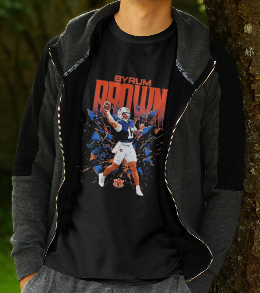 Byrum Brown Auburn Tigers Football Player T-Shirt