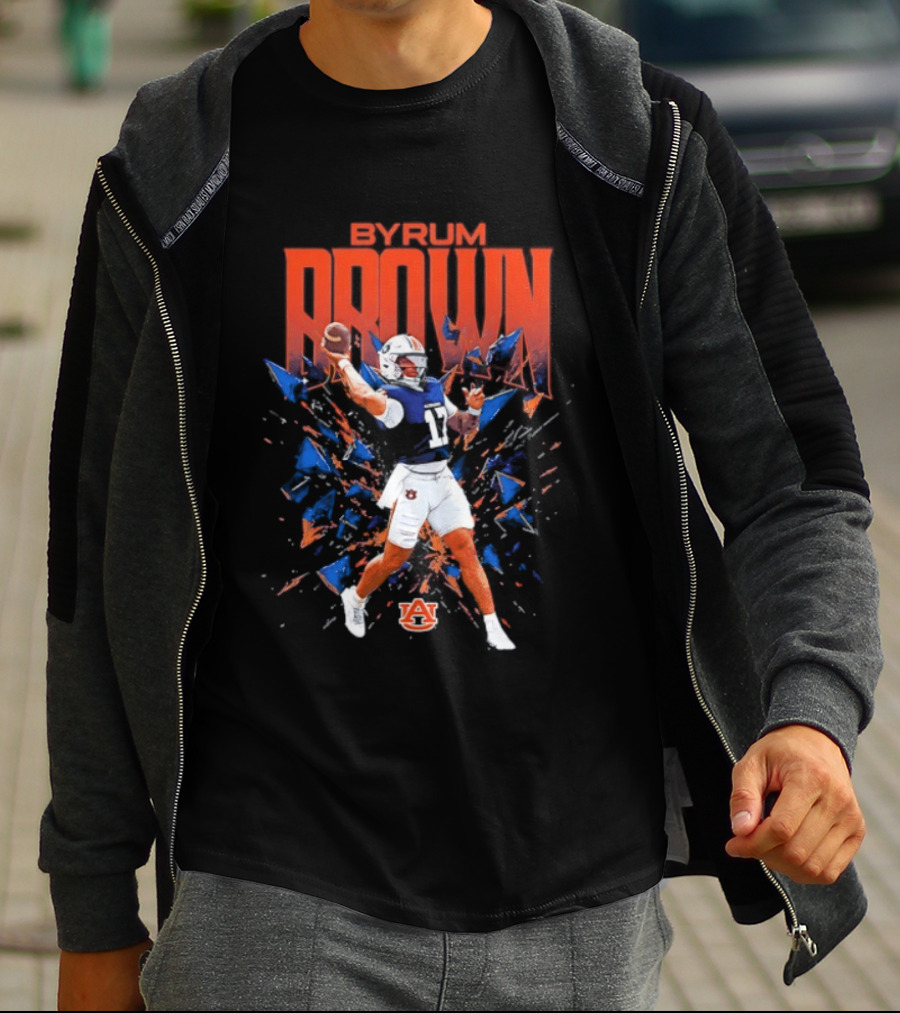 Byrum Brown Auburn Tigers Football Player T-Shirt