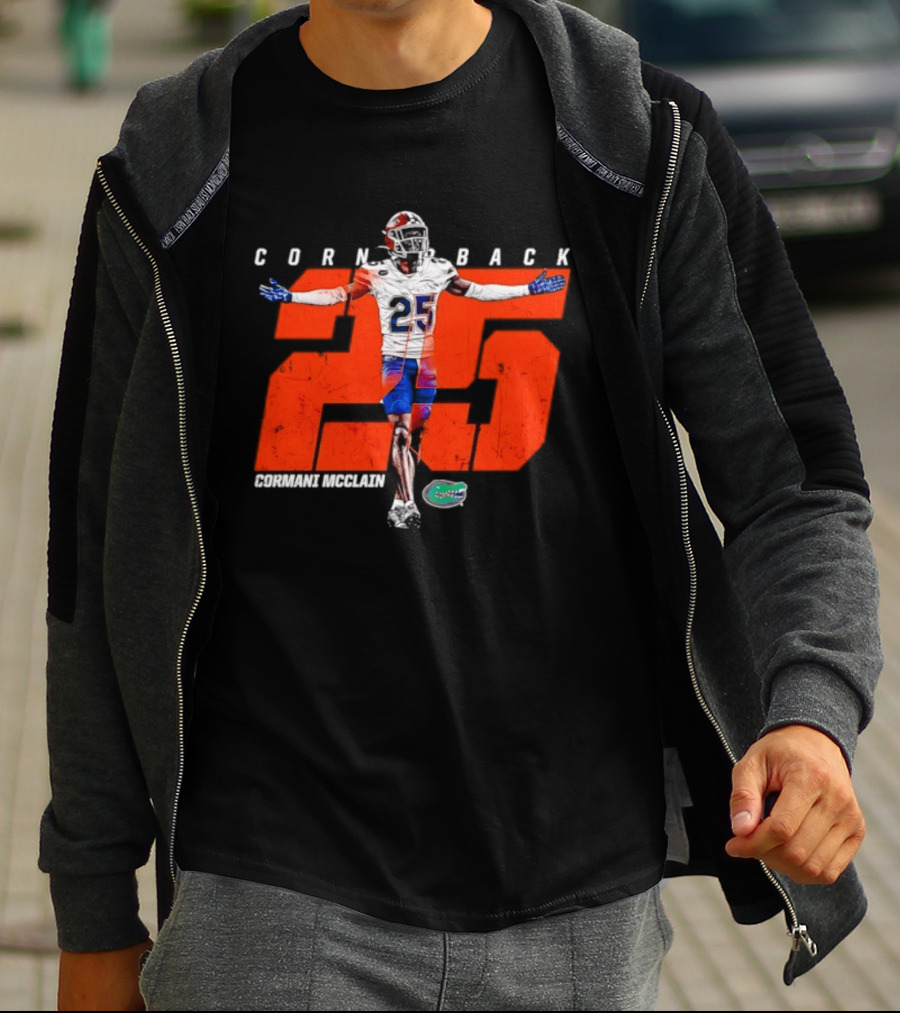 Cormani McClain #25 Corn Back Florida Gators NCAA Football Player T-Shirt