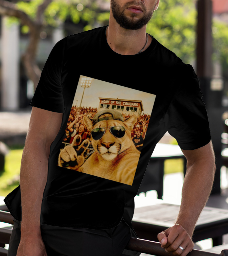 Cougar Selfie Home Of The Cougars Game Day Crowd T-Shirt