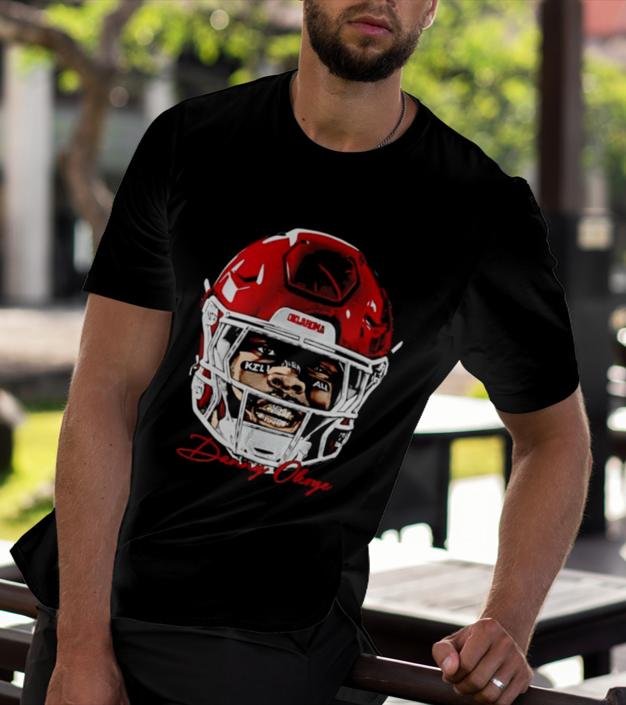 Danny Okoye Oklahoma Sooners Football Helmet Swag T-Shirt