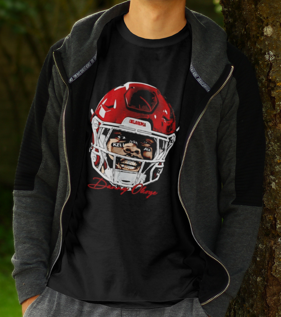 Danny Okoye Oklahoma Sooners Football Helmet Swag T-Shirt