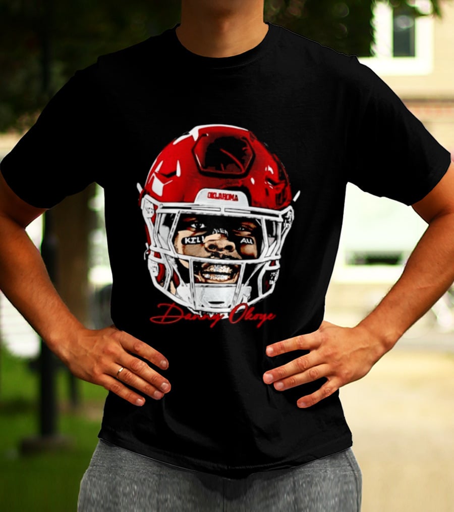 Danny Okoye Oklahoma Sooners Football Helmet Swag T-Shirt