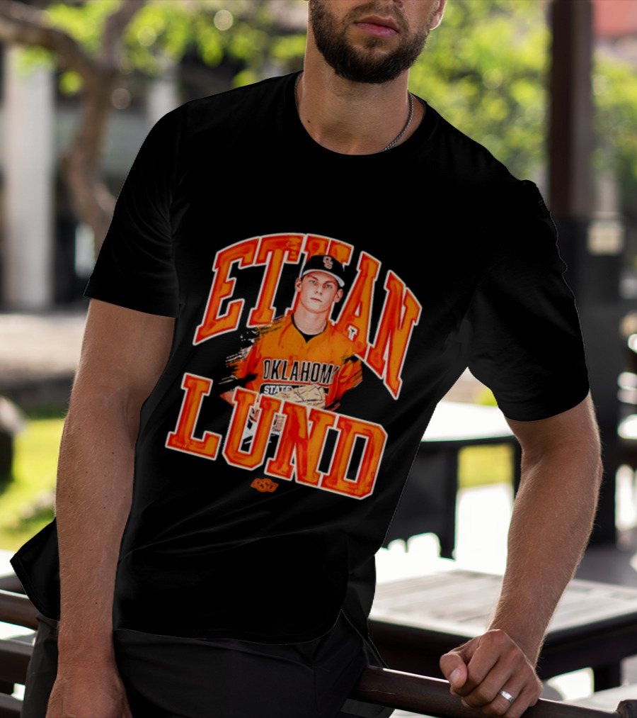 Ethan Lund Oklahoma State Cowboys Baseball T-Shirt