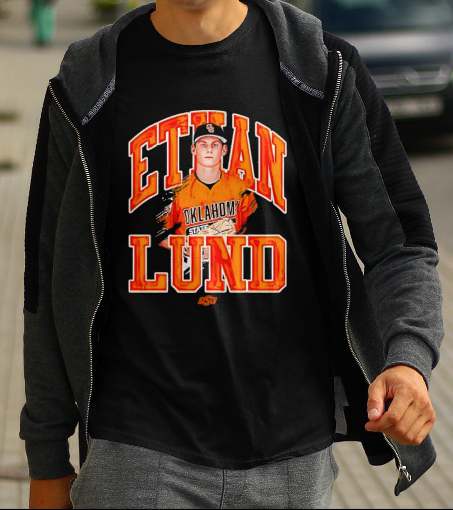 Ethan Lund Oklahoma State Cowboys Baseball T-Shirt