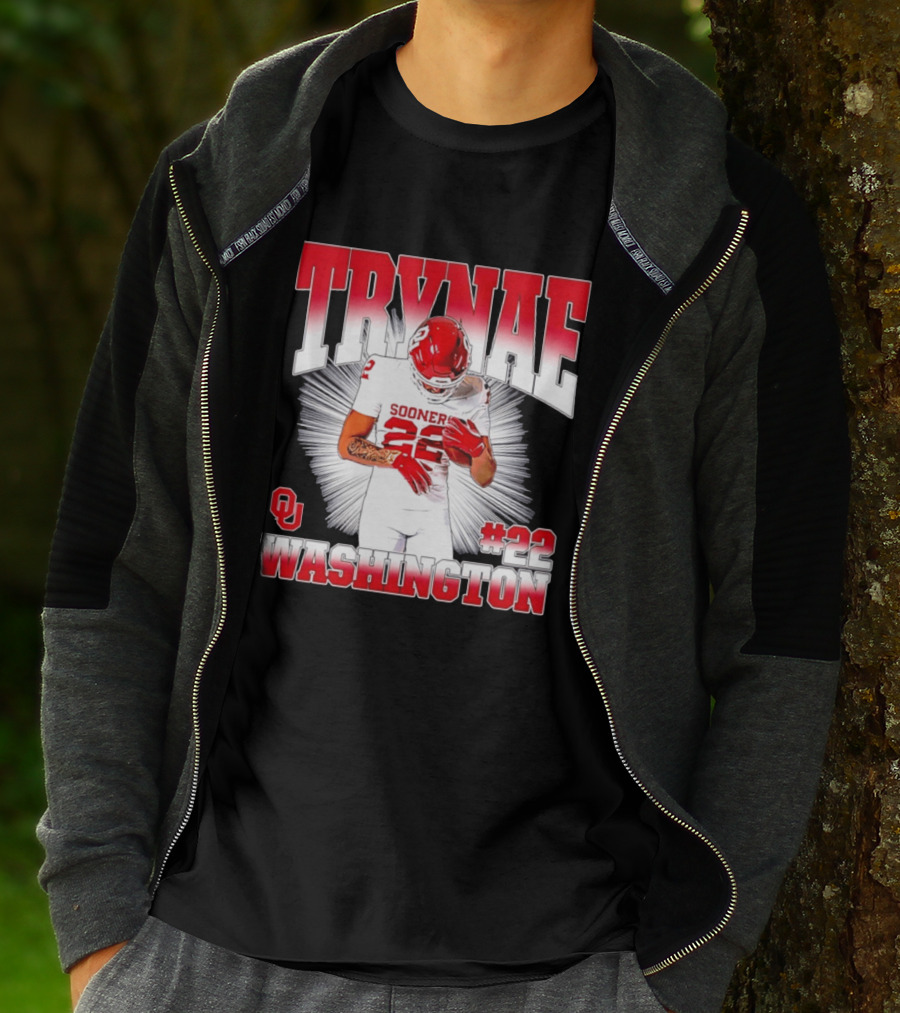 Trynae Washington Sooners Football #22 Oklahoma Player T-Shirt