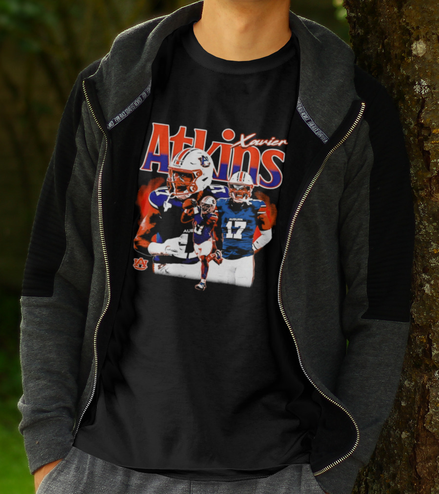 Xavier Atkins Auburn Tigers Football Player Number 17 Collage T-Shirt