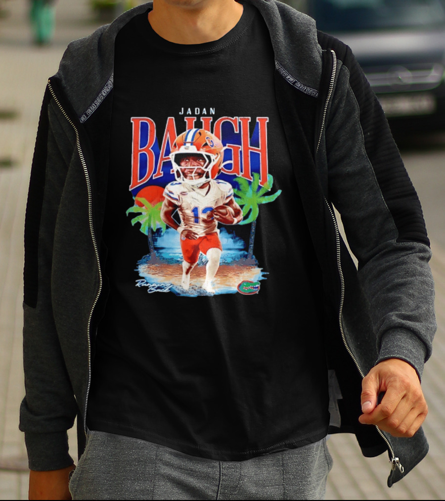 Jadan Baugh Florida Gators NCAA Football Player Beach Palms T-Shirt