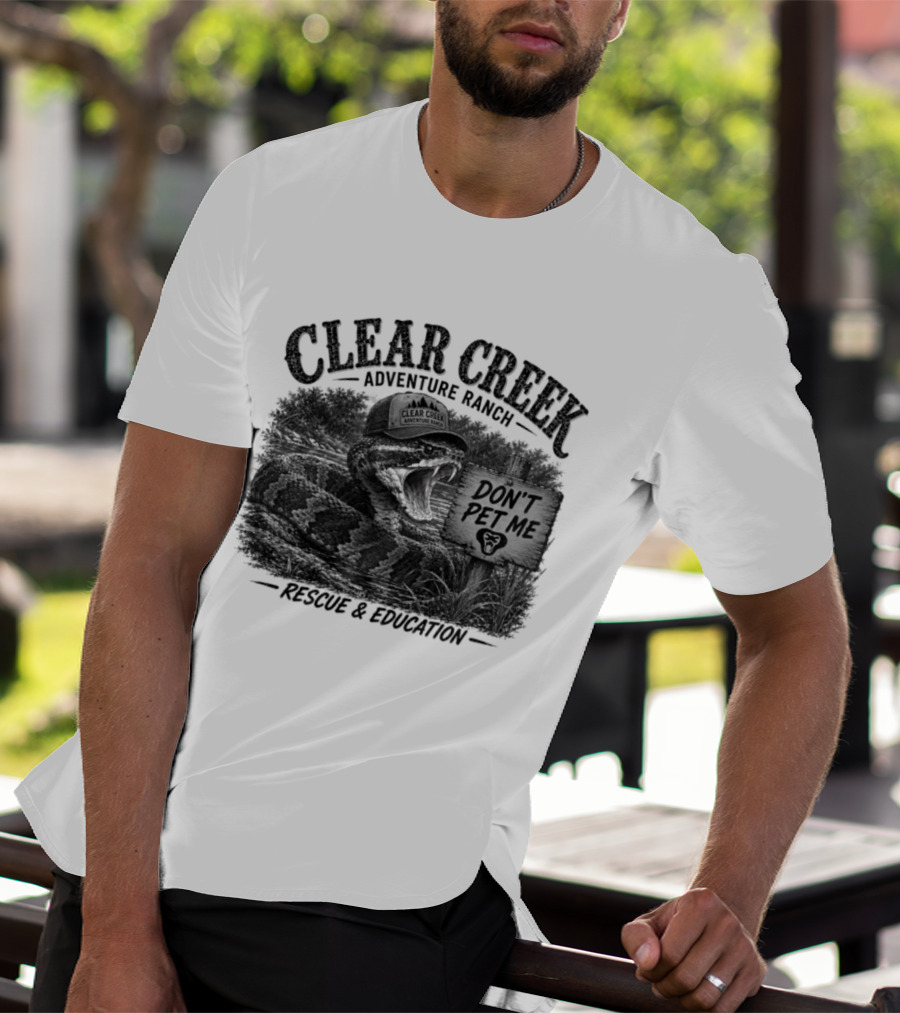 Clear Creek Adventure Ranch Don't Pet Me Rescue Education T-Shirt