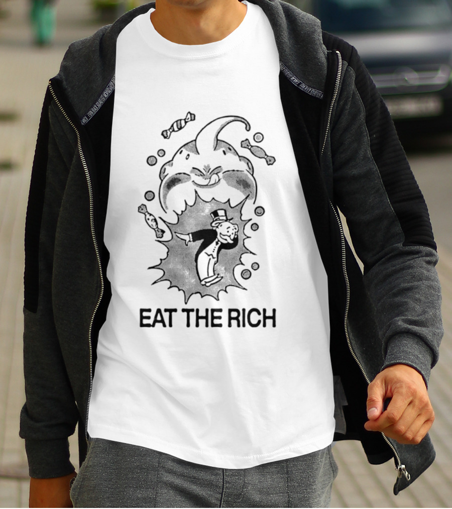 Eat The Rich Majin Buu And Monopoly Man Fusion T-Shirt