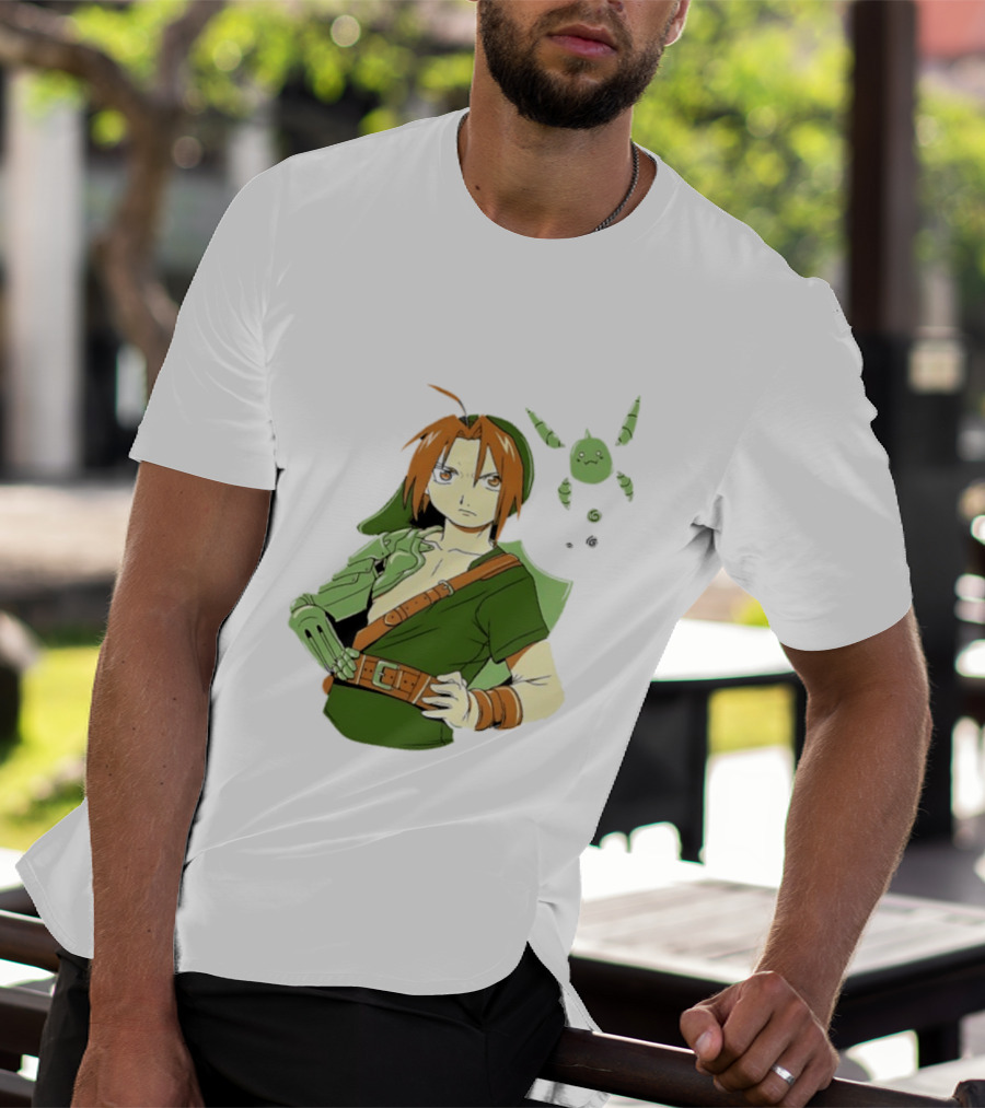 Edward Elric Crossover With Link Costume From Fullmetal Alchemist T-Shirt